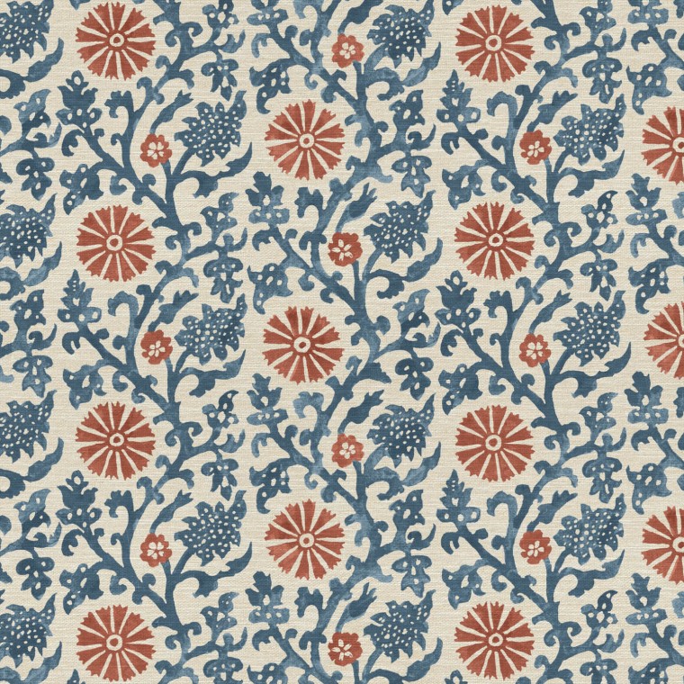 Mevlana Indigo Printed Recycled Fabric