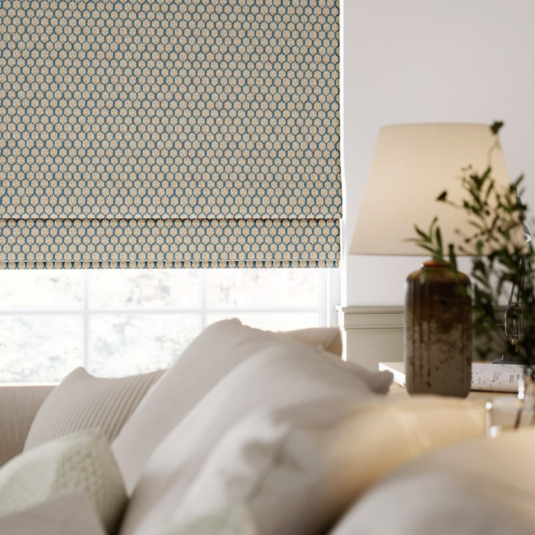 Mudra Almond Roman Blind Lifestyle