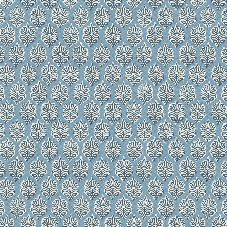 Mudra Blue Printed Cotton Fabric