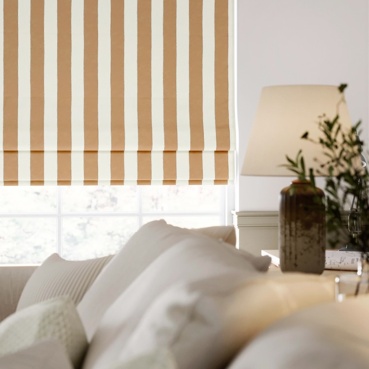 Rama Almond Roman Blind Lifestyle