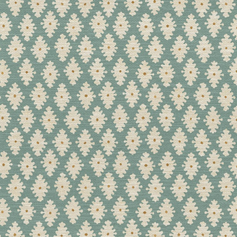 Sana Teal Printed Recycled Fabric