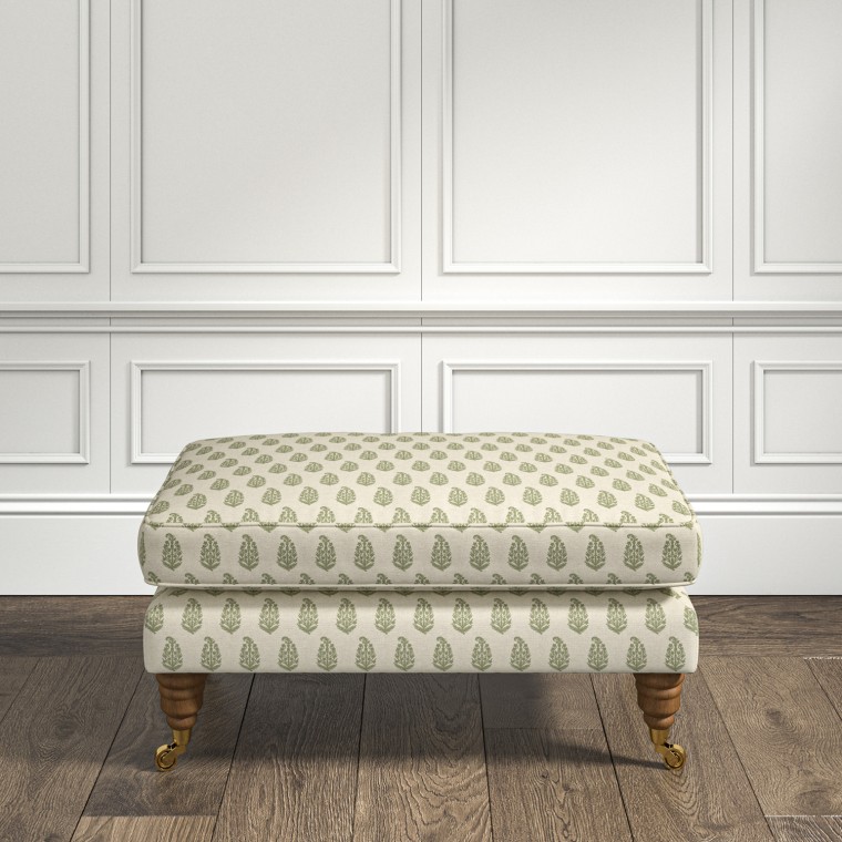 furniture bliss footstool indira sage print lifestyle