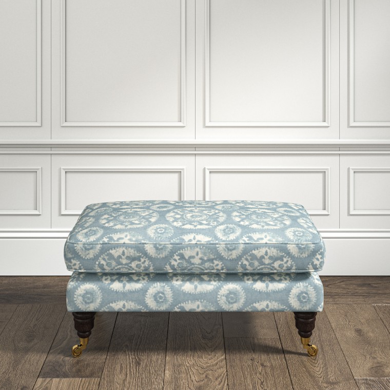 furniture bliss footstool nubra denim print lifestyle