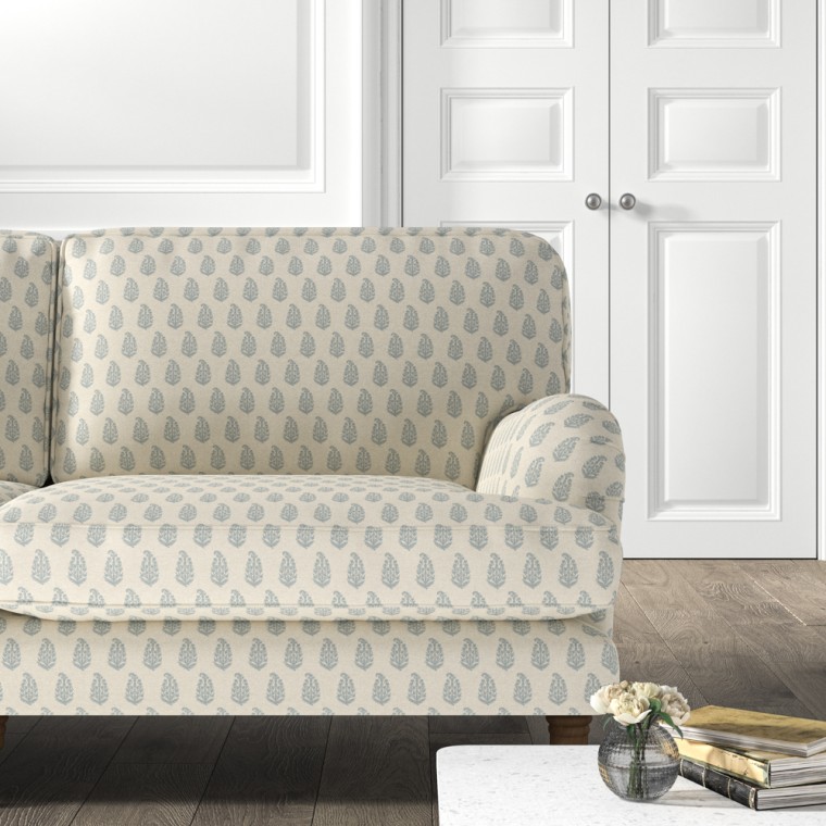 furniture bliss medium sofa indira chambray print lifestyle