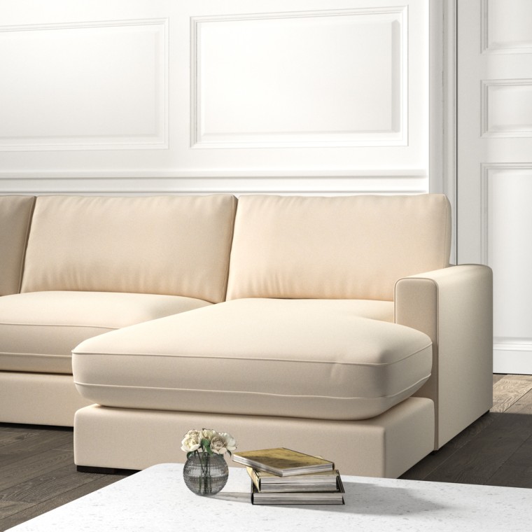 Cloud Chaise Sofa Cosmos Parchment