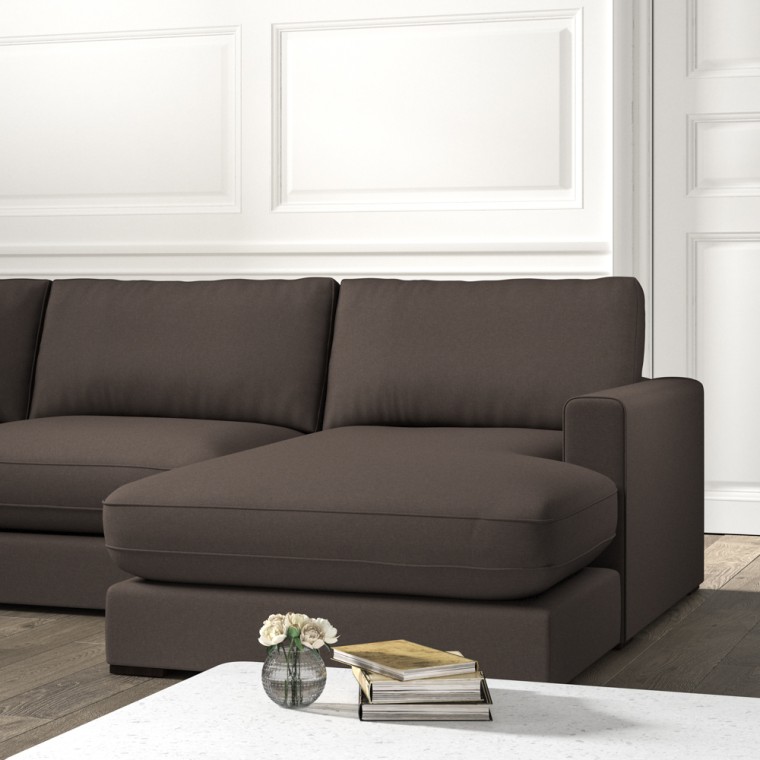 Cloud Chaise Sofa Shani Espresso