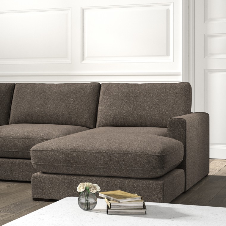 Cloud Chaise Sofa Yana Espresso