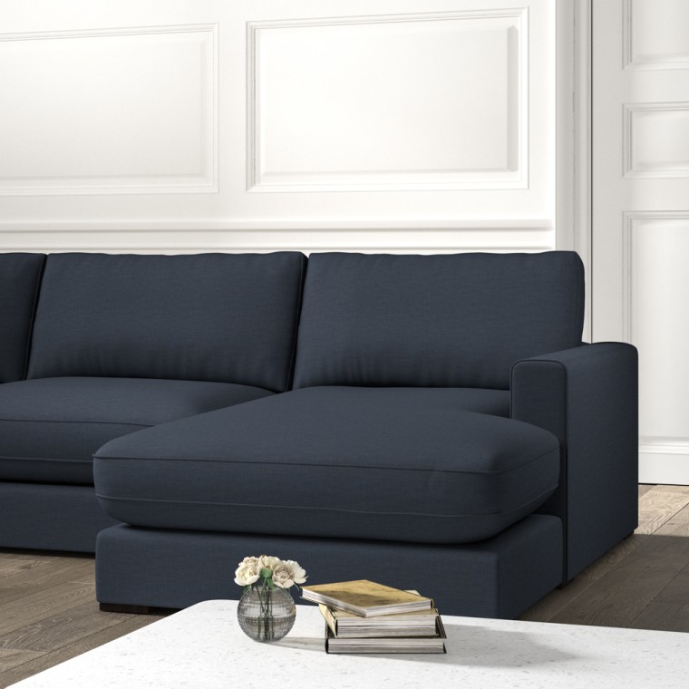 Cloud Chaise Sofa Zuri Indigo