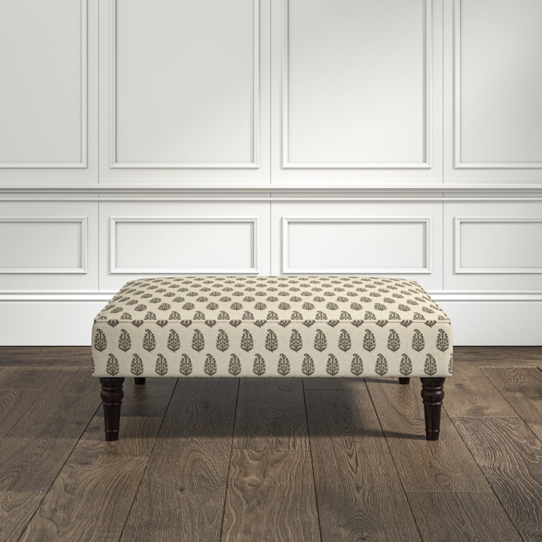 furniture savannah medium footstool indira charcoal print lifestyle