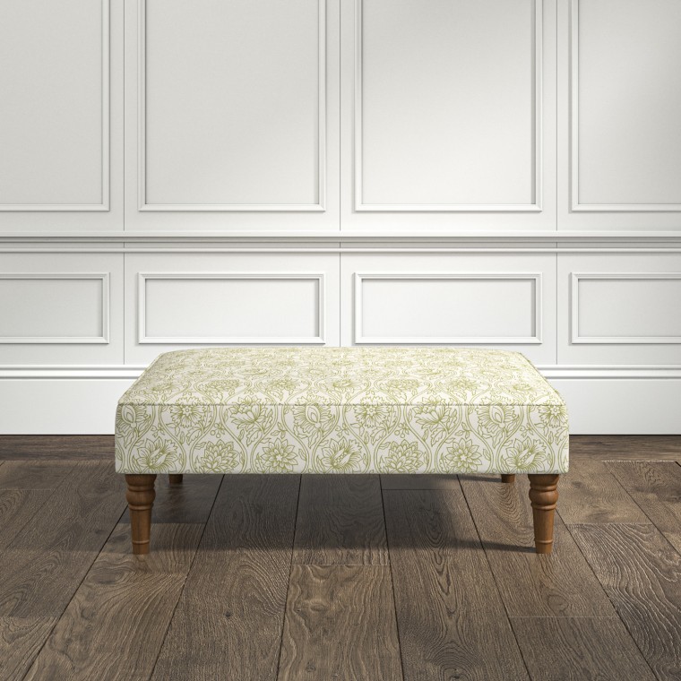 furniture savannah medium footstool lotus moss print lifestyle