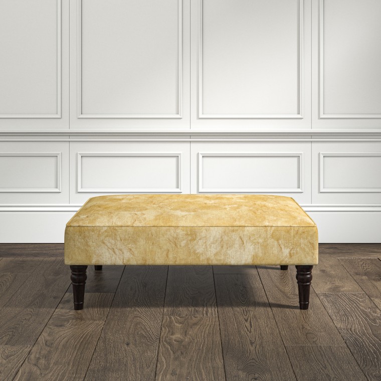 furniture savannah medium footstool namatha ochre print lifestyle