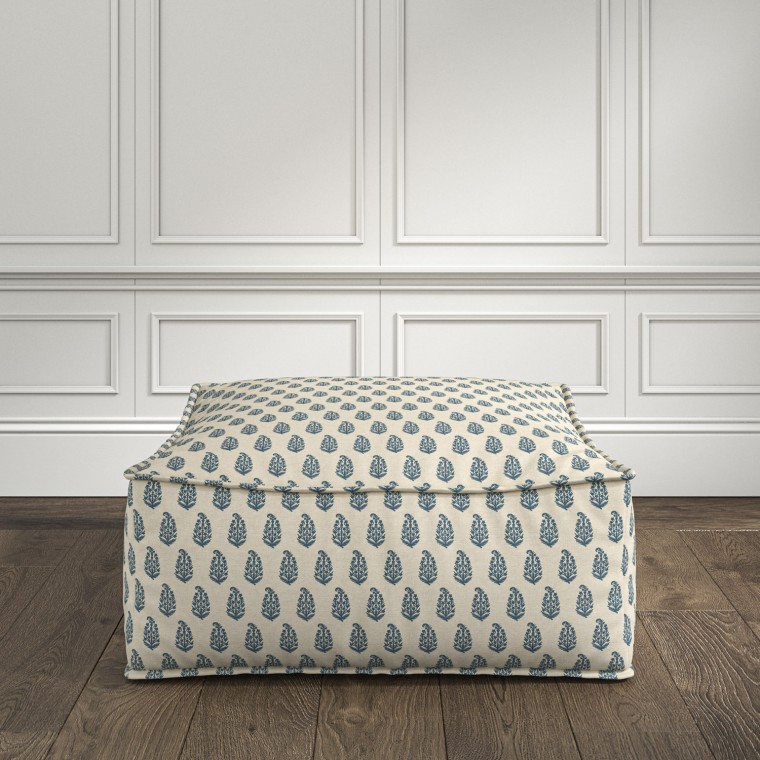 furniture zen pouffe indira indigo print lifestyle