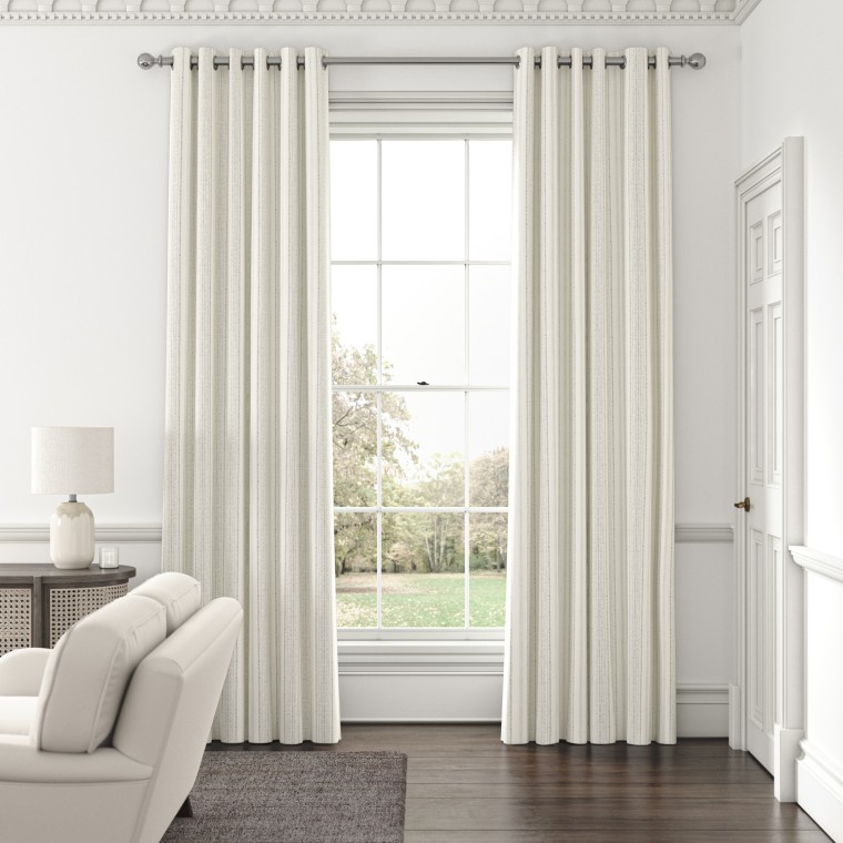 Bodo Stripe Charcoal Curtains