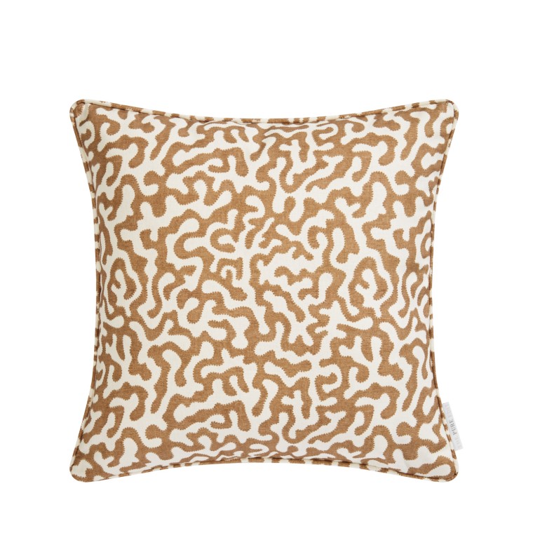 Pakko Almond Printed Cotton Cushion 43cm x 43cm
