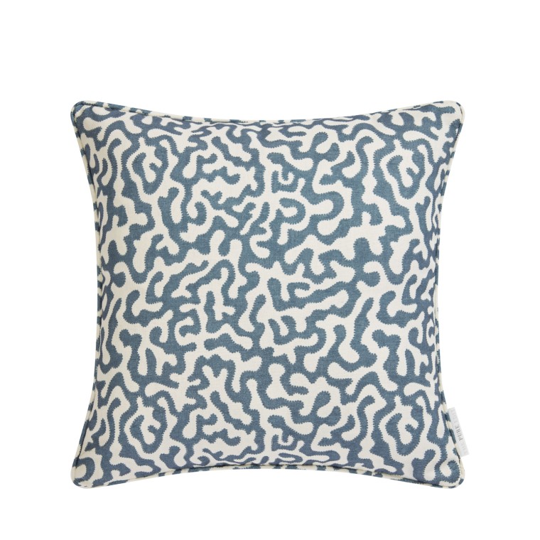 Pakko Indigo Printed Cotton Cushion 43cm x 43cm