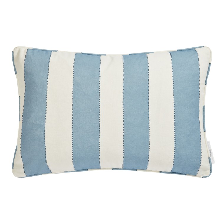 Rama Blue Printed Cotton Cushion 55cm x 38cm