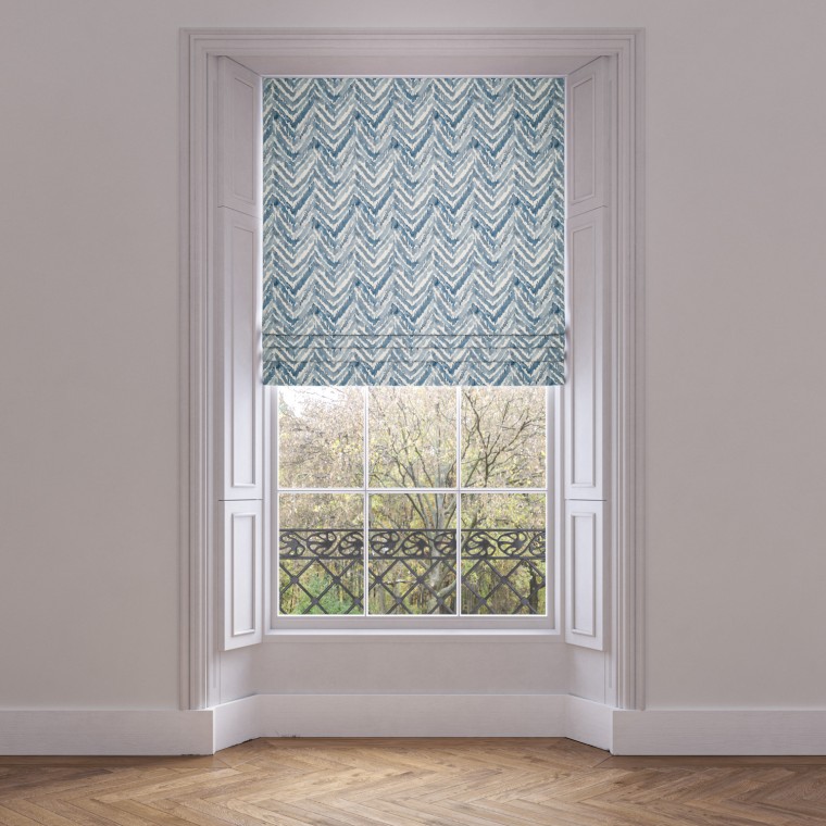 roman blind kelim ocean print lifestyle 1