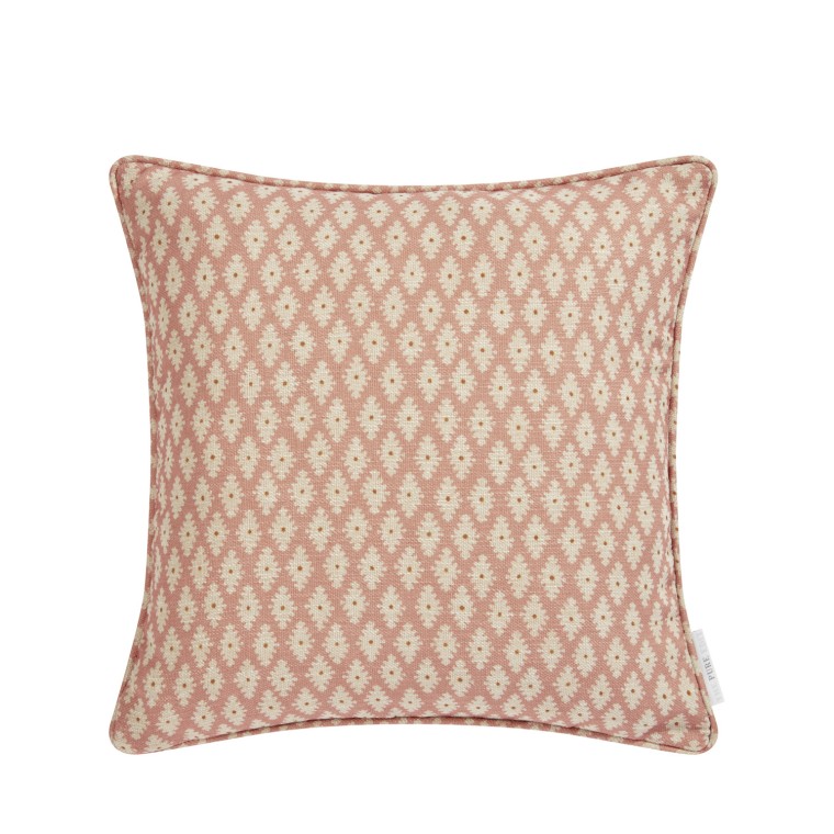 Sana Blush Printed Recycled Fabric Cushion 43cm x 43cm