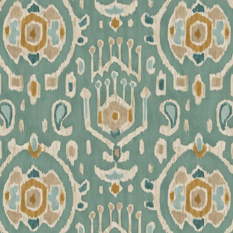 Chapan Teal Wallpaper