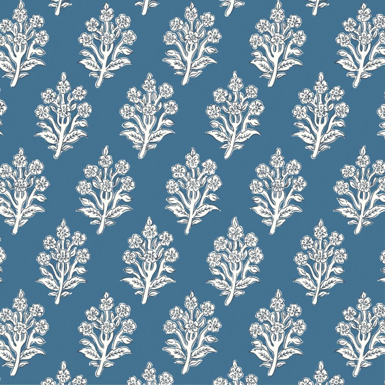Dabu Indigo Wallpaper