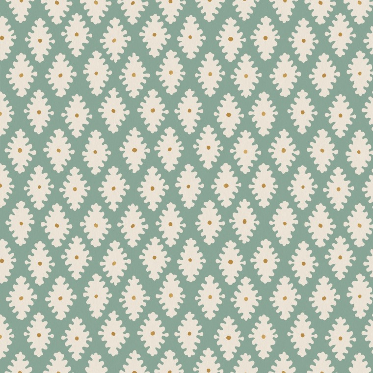 Sana Teal Wallpaper