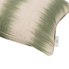 cushion aarna olive self piped edge detail