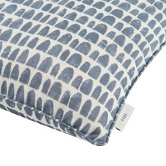 Babouches Denim Printed Cotton Cushion 43cm x 43cm