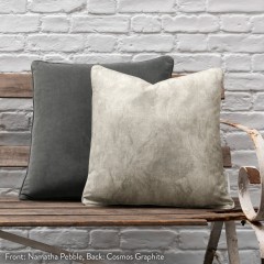 Cosmos Graphite Velvet Cushion 43cm x 43cm