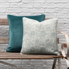 Lotus Sky Printed Cotton Cushion 43cm x 43cm