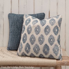 Marra Indigo Printed Cotton Cushion 43cm x 43cm