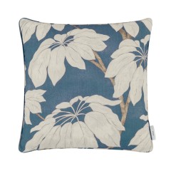 Pondicherry Denim Printed Cotton Cushion 50cm x 50cm