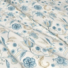 Fabric Anushka China Blue Print Wave