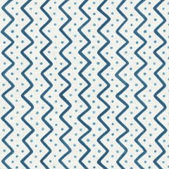 Azmi Ocean Curtains Fabric Flat