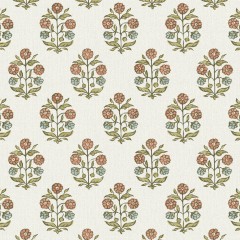 Bagh Cinnabar Curtains Fabric Flat