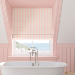 Capri Blush Roman Blind Lifestyle