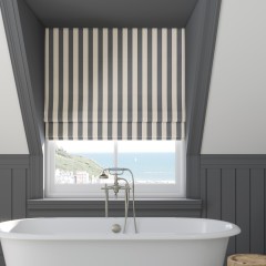 Capri Ebony Roman Blind Lifestyle
