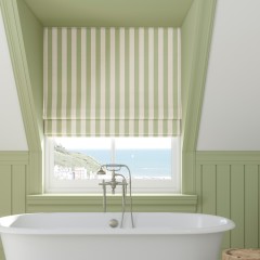 Capri Olive Roman Blind Lifestyle