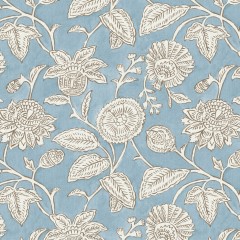 Chaitri Blue Printed Cotton Fabric