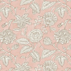 Chaitri Rose Curtains Fabric Flat