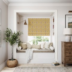 Chapan Ochre Roman Blind Lifestyle