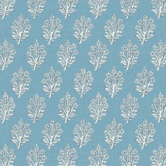 Dabu Chambray Curtains Fabric Flat