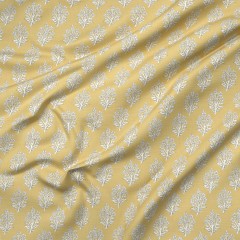 Dabu Ochre Printed Cotton Fabric