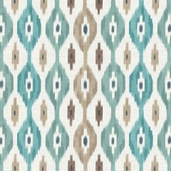 Fergana Teal Printed Cotton Fabric