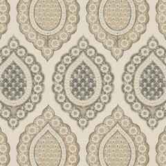 Fabric Indienne Espresso Print Flat