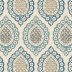 Fabric Indienne Lapis Print Flat