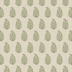 Fabric Indira Sage Print Flat