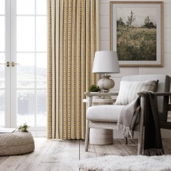 Jalal Ochre Printed Recycled Fabric