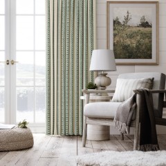 Jalal Teal Printed Recycled Fabric