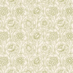 Lotus Moss Printed Cotton Fabric