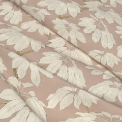 Fabric Pondicherry Old Rose Print Wave